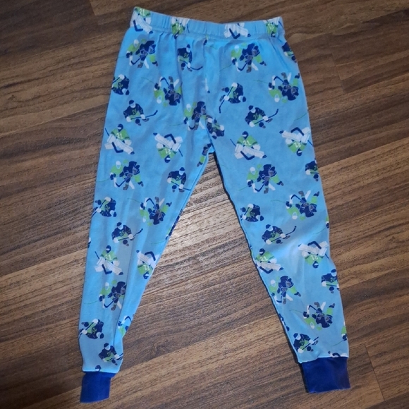 💥Buy2Get1Free💥Blue Pajama Pants with Hockey Print - Picture 1 of 1